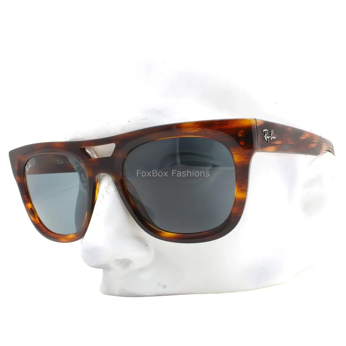 Ray-ban Phil RB 4426 1398/80 Sunglasses Striped Havana Blue with Case by Ray-Ban