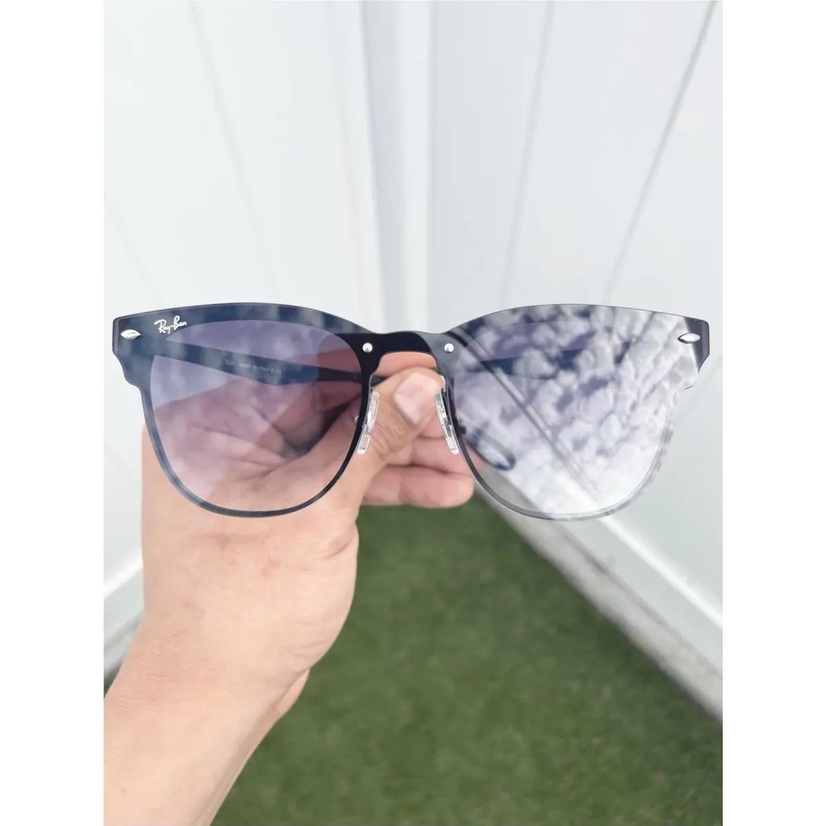 Ray Ban Blaze Clubmaster 3576-N 3576 Black Purple Gradient Lens by Ray-Ban