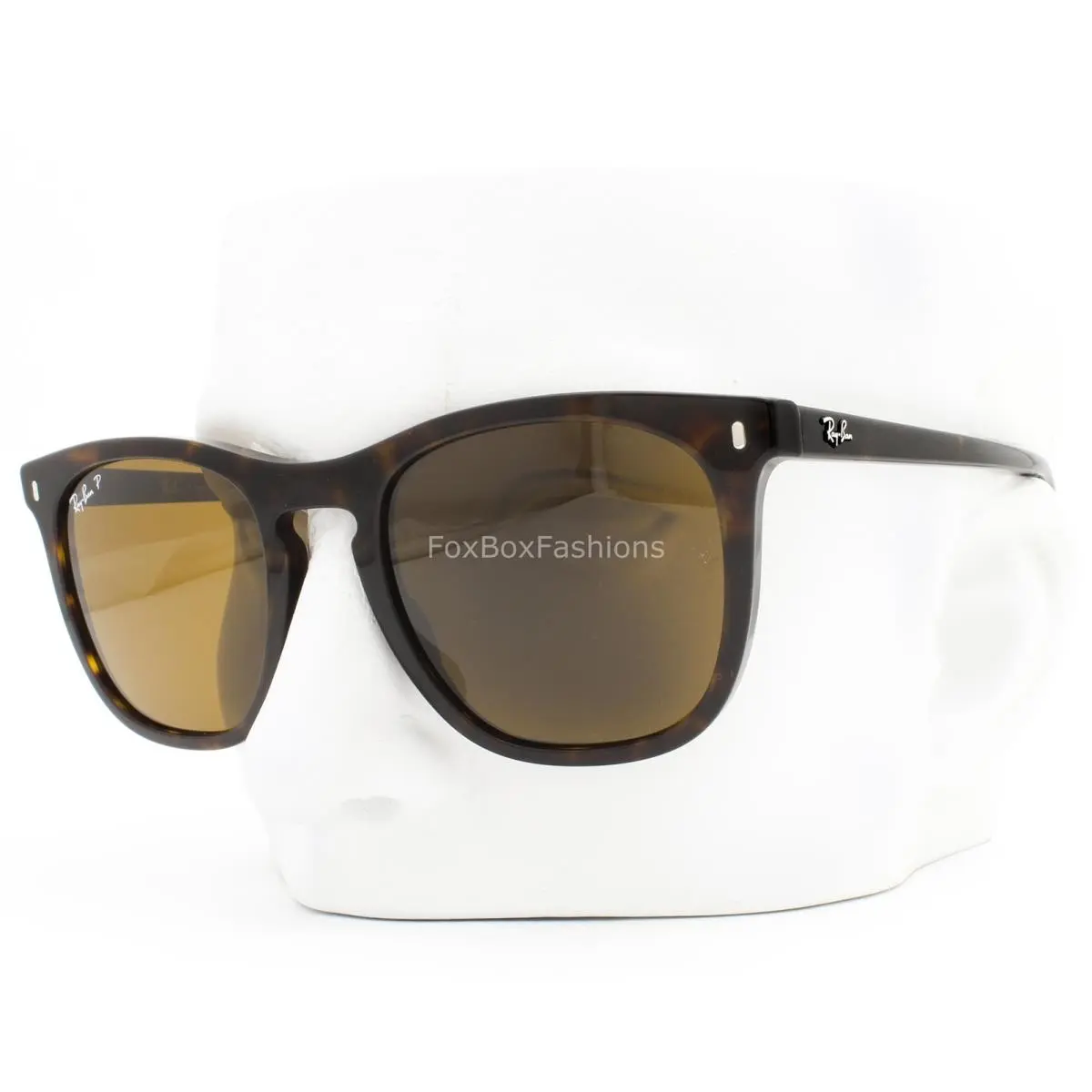 Ray-ban Unisex Sunglasses RB2210 902/57 Havana Brown Polarized Glass 53mm W/case by Ray-Ban