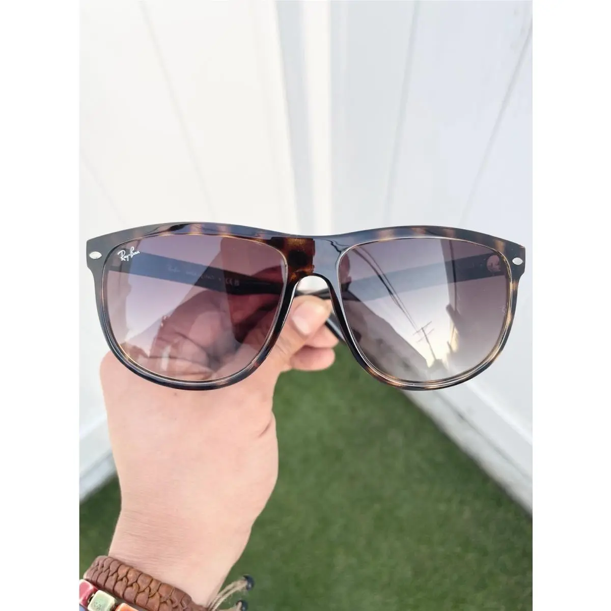 Ray Ban Boyfriend RB4147 4147 Havana Brown Gradient Lens Size 60/15 by Ray-Ban