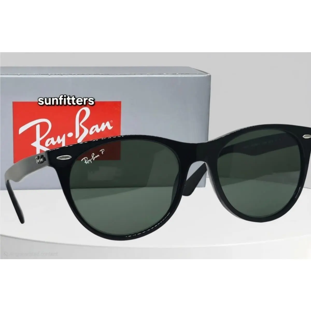 Ray Ban Wayfarer II Black Polarized G-15 Green RB2185 901/58 Sunglasses by Ray-Ban