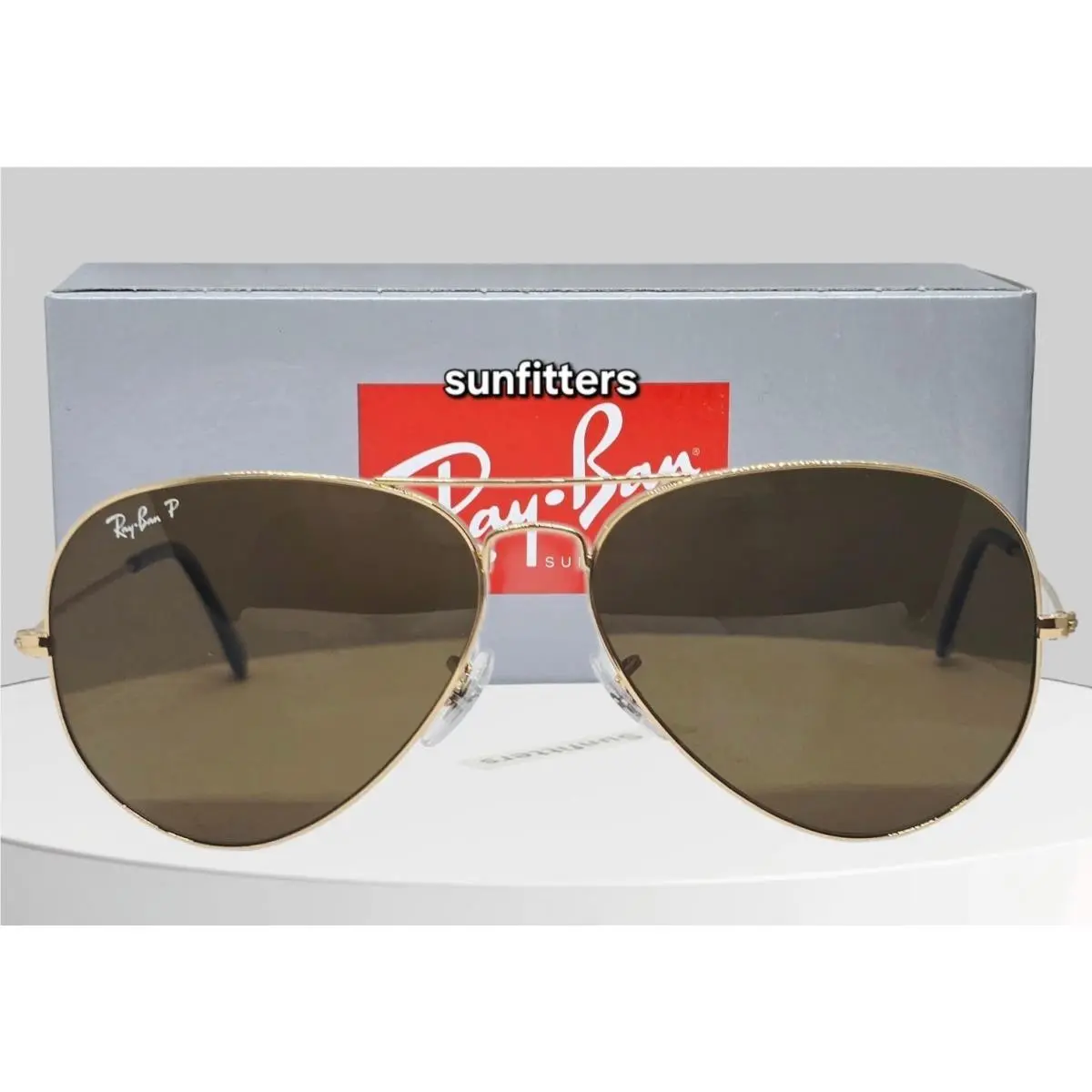 Ray Ban Aviator Large Metal Gold/brown Polarized RB3025 001/57 62 Sunglasses by Ray-Ban