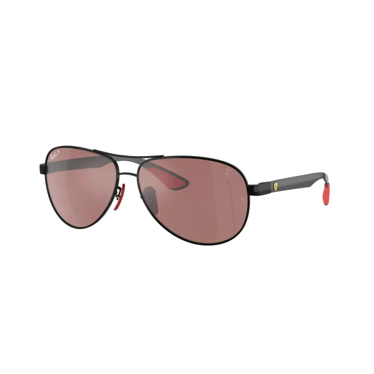 Ray Ban Ferrari Sunglasses RB8331M F002H2 Matte Black/purple Silver Polarized by Ray-Ban