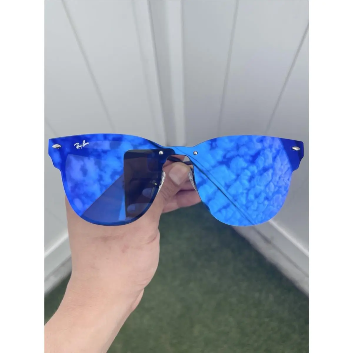 Ray Ban Blaze Clubmaster 3576-N 3576 Black Blue Flash Lens by Ray-Ban