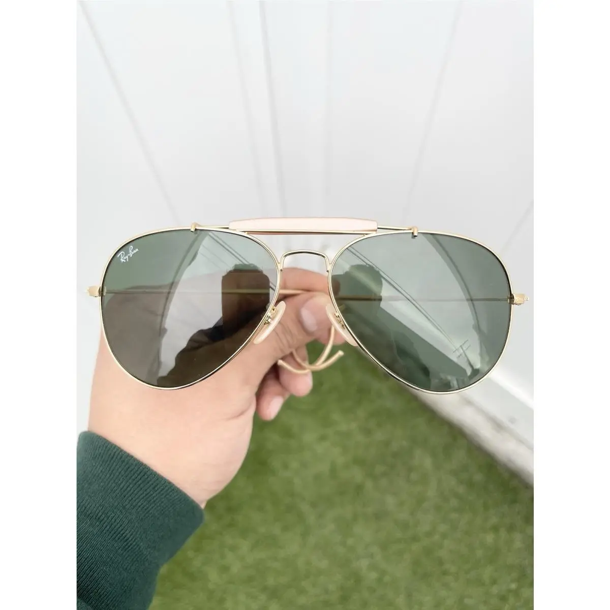 Ray Ban Outdoorsman Rat Tail RB3030 3030 Gold G15 Lens Size 58/14 by Ray-Ban