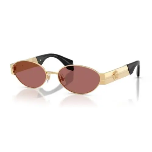 0VE2301 152369 Gold /dark Violet Oval 55mm Men`s Sunglasses by Versace