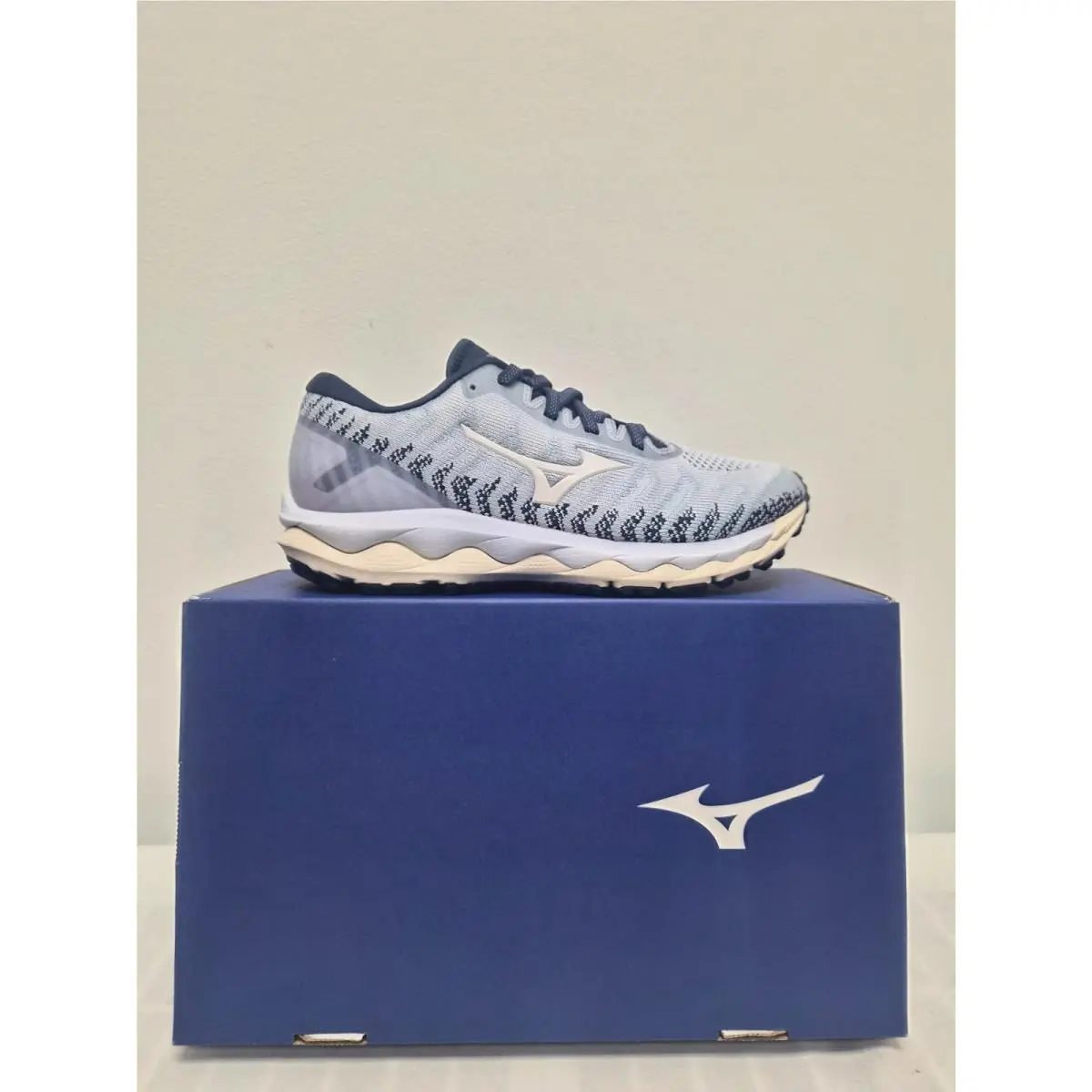 Mizuno shoes - MIZUNO WAVE SKY 4 WAVEKNIT - 4112235757 - Blue 8