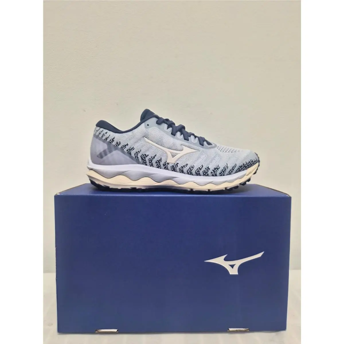 Mizuno shoes - MIZUNO WAVE SKY 4 WAVEKNIT - 4112235757 - Blue 4