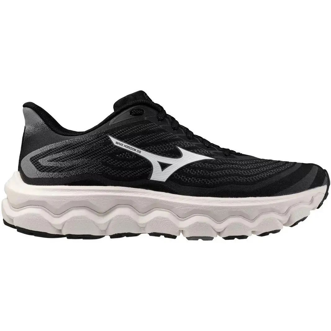 Mens Size 9.5- Mizuno Wave Horizon 8 Running Shoes Black Sneakers