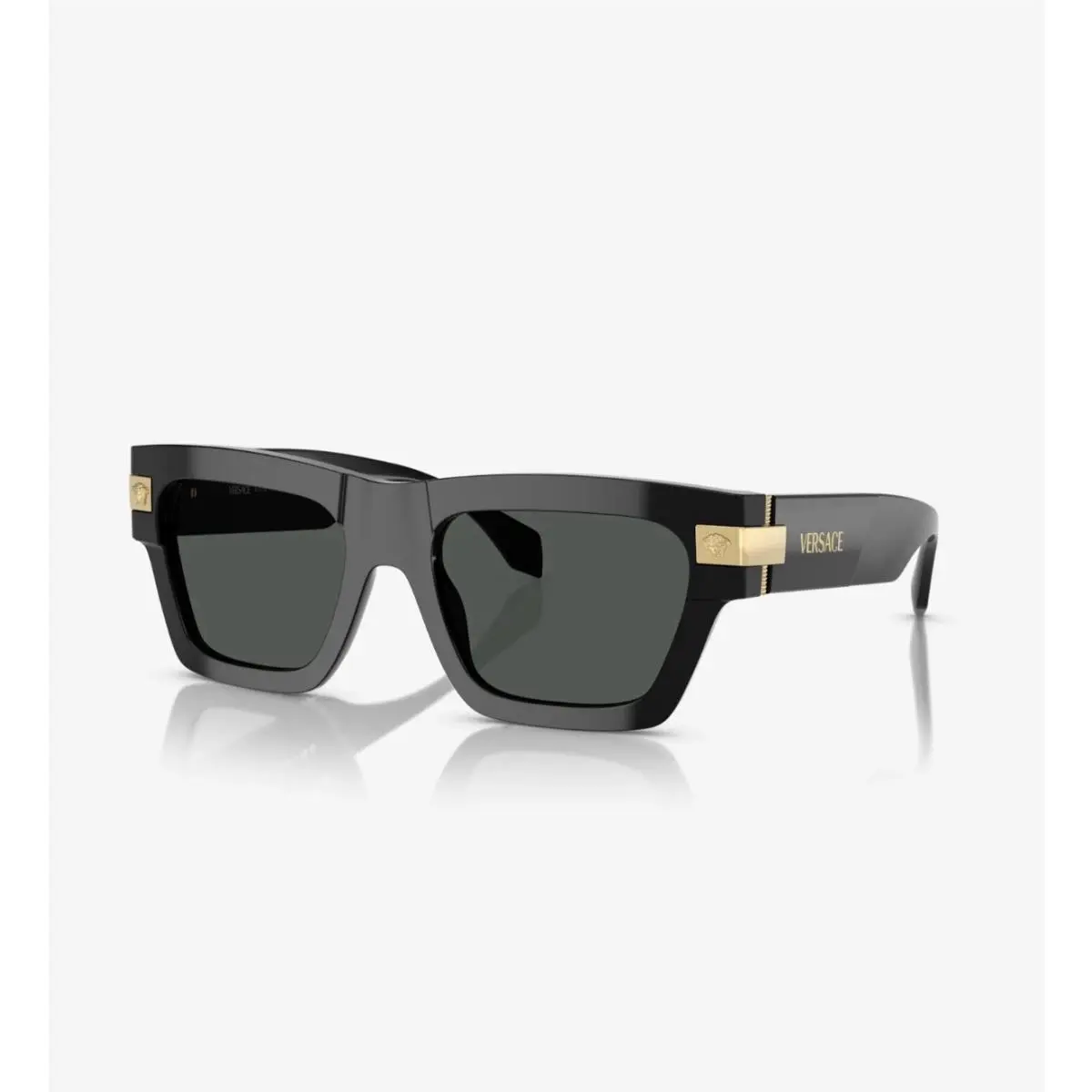 Versace VE4464 GB1/87 Medusa Biggie Black Square Unisex Sunglasses Italy
