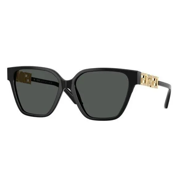 Square Women VE4471B GB1/87 Sunglasses Mod 4471B GB1/87 Black Grey by Versace