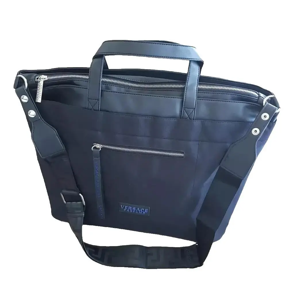 Versace Men`s Tote Bag Weekender Crossbody Travel Carry-on Shoulder Strap