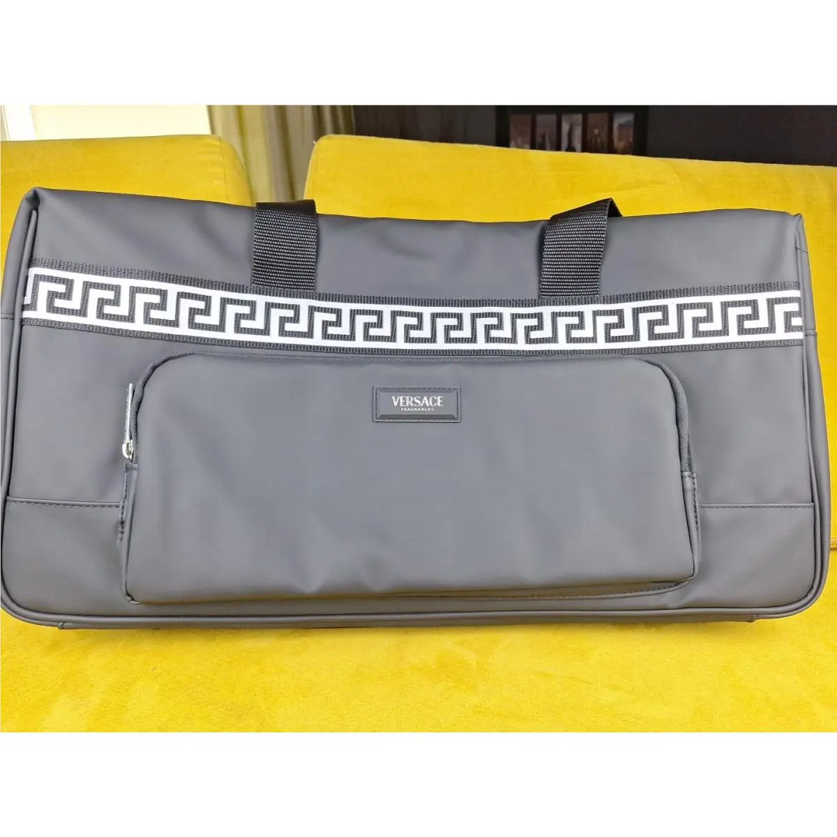 Versace Fragrances Greca Black Cooler Duffle Bag Weekender Travel