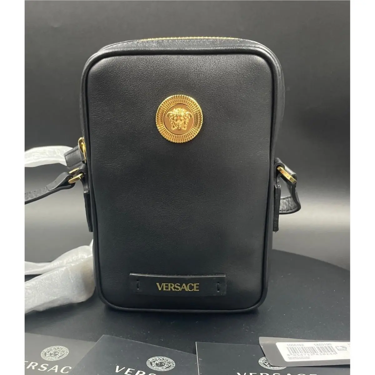 Versace Black Medusa Mini Phone Case Bag 1006192