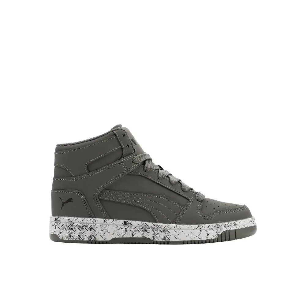 Puma Rebound Layup Nbk Trek Lace Up Youth Boys Grey Sneakers Casual Shoes 40727