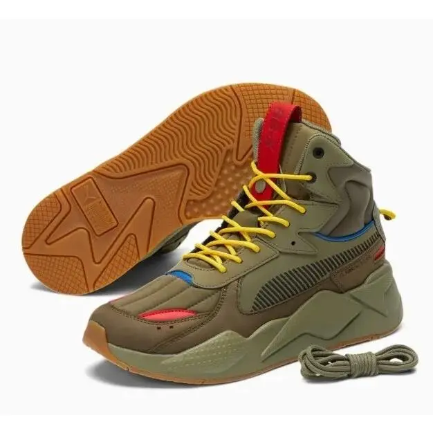 Puma Rs-x Mid C Militia 380422 01 Mens Boots Green Multicolor