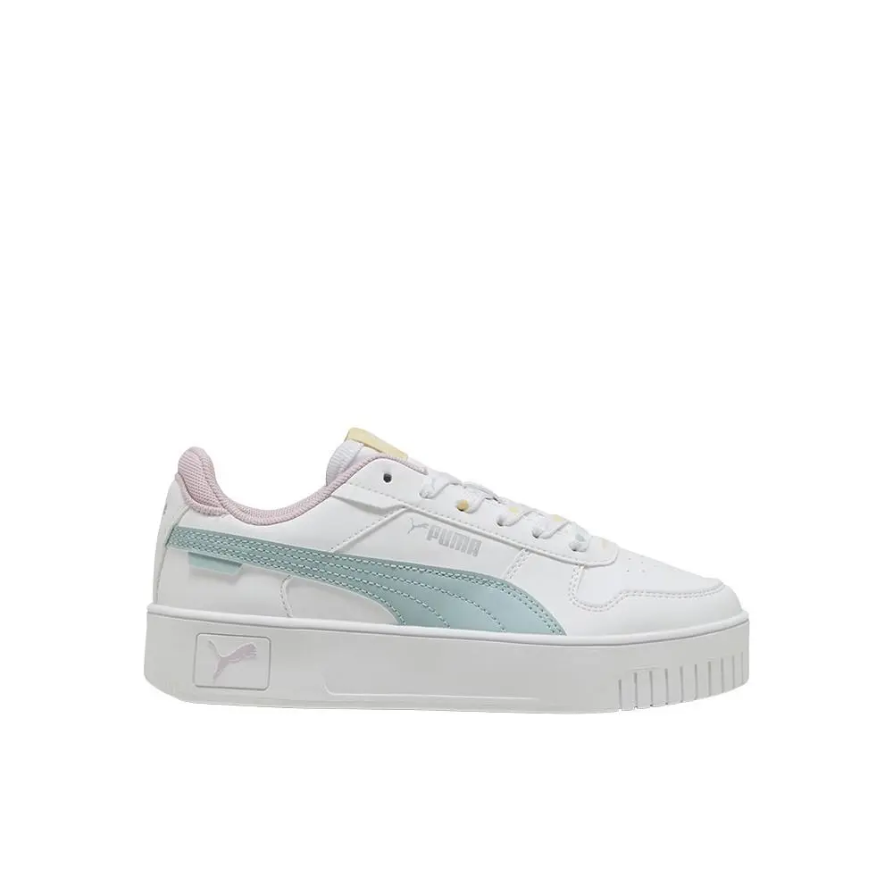 Carina Street Lacey Lace Up Youth Girls White Sneakers Casual Shoes 400884 by Puma