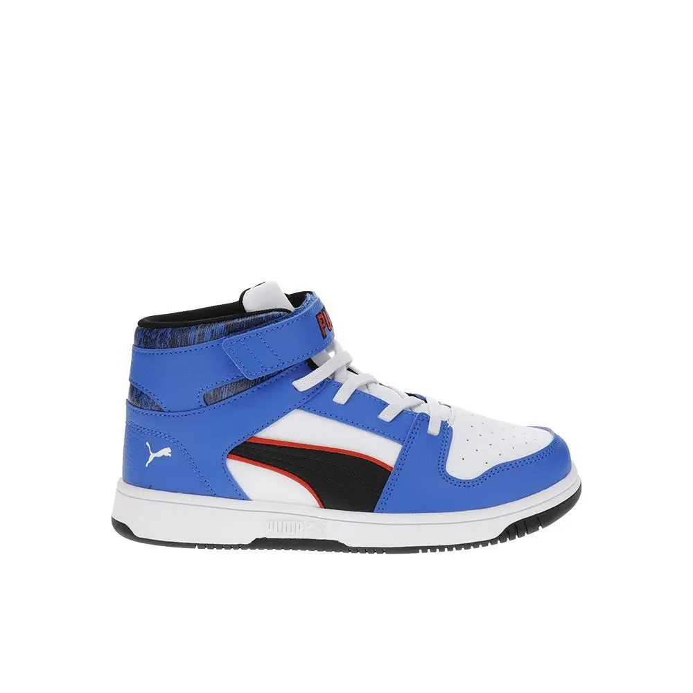 Rebound Layup Crazy Kits Lace Up Youth Boys Blue Sneakers Casual Shoes 408 by Puma