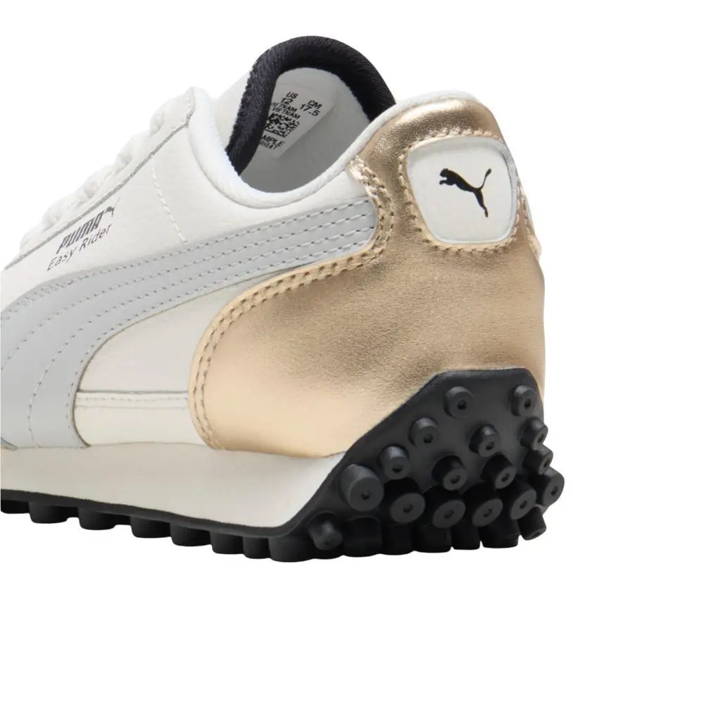 Puma shoes - PUMA Easy Rider Mixed Metals Lace Up  Youth - 40177301 - Gold, White 5