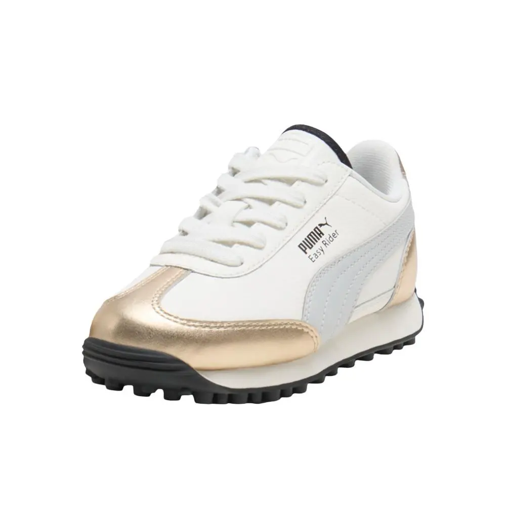 Puma shoes - PUMA Easy Rider Mixed Metals Lace Up  Youth - 40177301 - Gold, White 8