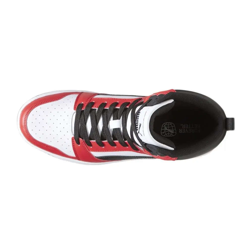 Puma shoes - PUMA Rebound V6 Mid Lace Up - 39232604 - Black, Red, White 2