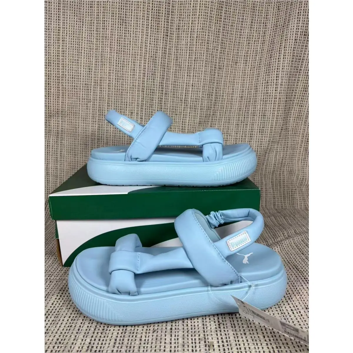Suede Mayu Summer `aquamarine` Women`s Sandals 383379-04 by Puma