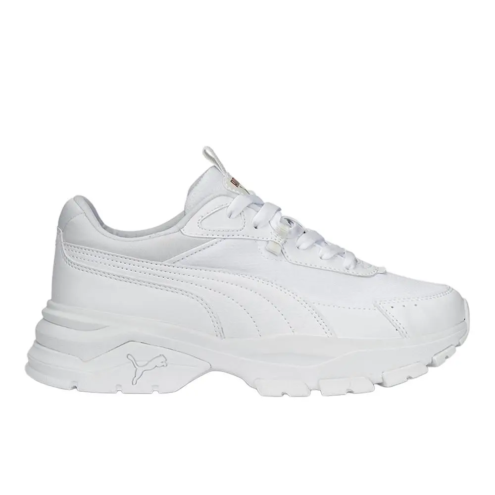 Puma Cassia Via Lace Up Womens White Sneakers Casual Shoes 38922301