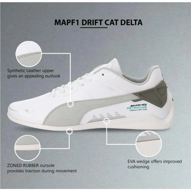 MAPF1 Drift Cat Delta Mercedes Benz Amg 306852-01 Mens Shoes White by Puma