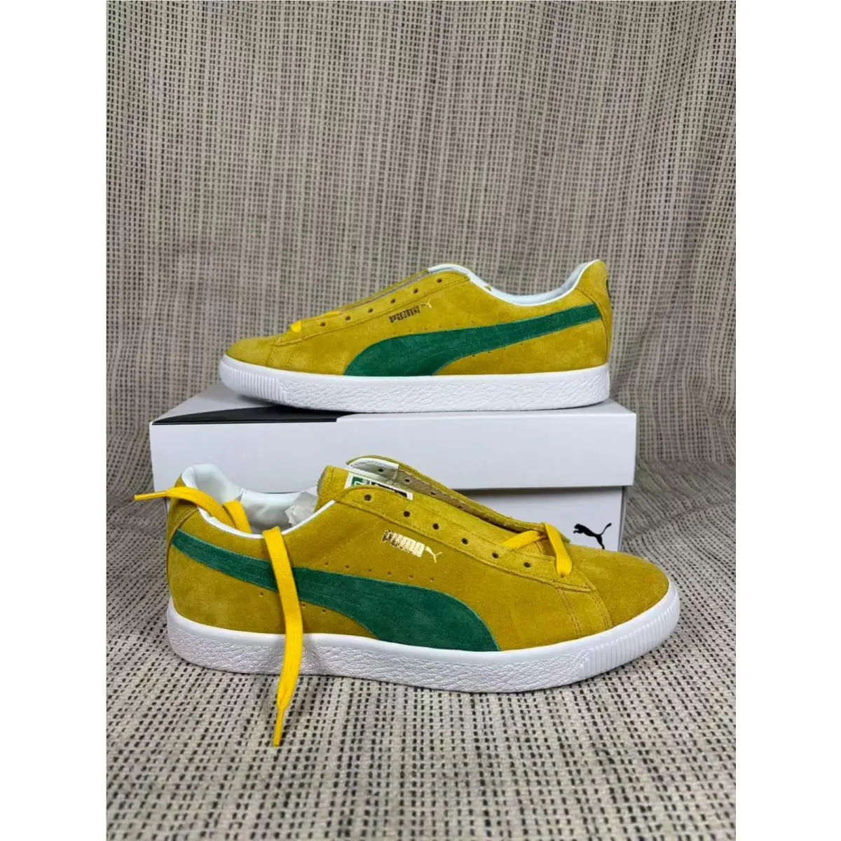 -suede Vintage Retro `spectra Yellow Green Shoes 380537-03 by Puma