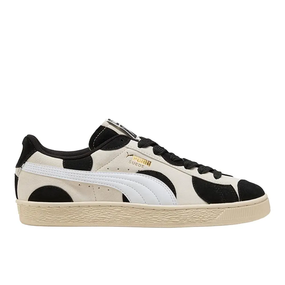 Puma Suede Printed Mens Off White Sneakers Casual Shoes 40914702