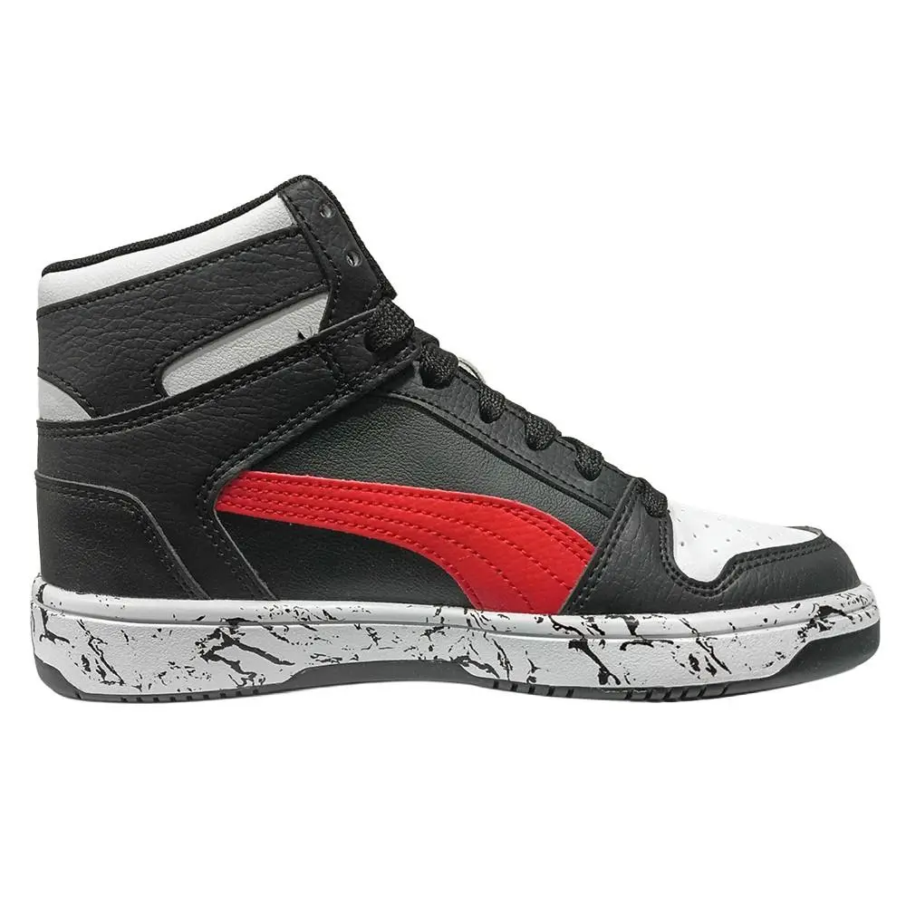 Big Kid`s Puma Rebound Layup Rcl Marble JR Black-red-white 405207 02