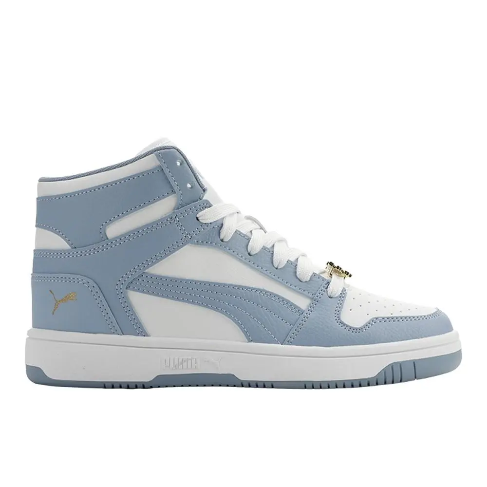 Rebound Layup Rcl Floral Lace Up Womens Blue Sneakers Casual Shoes 4085890 by Puma