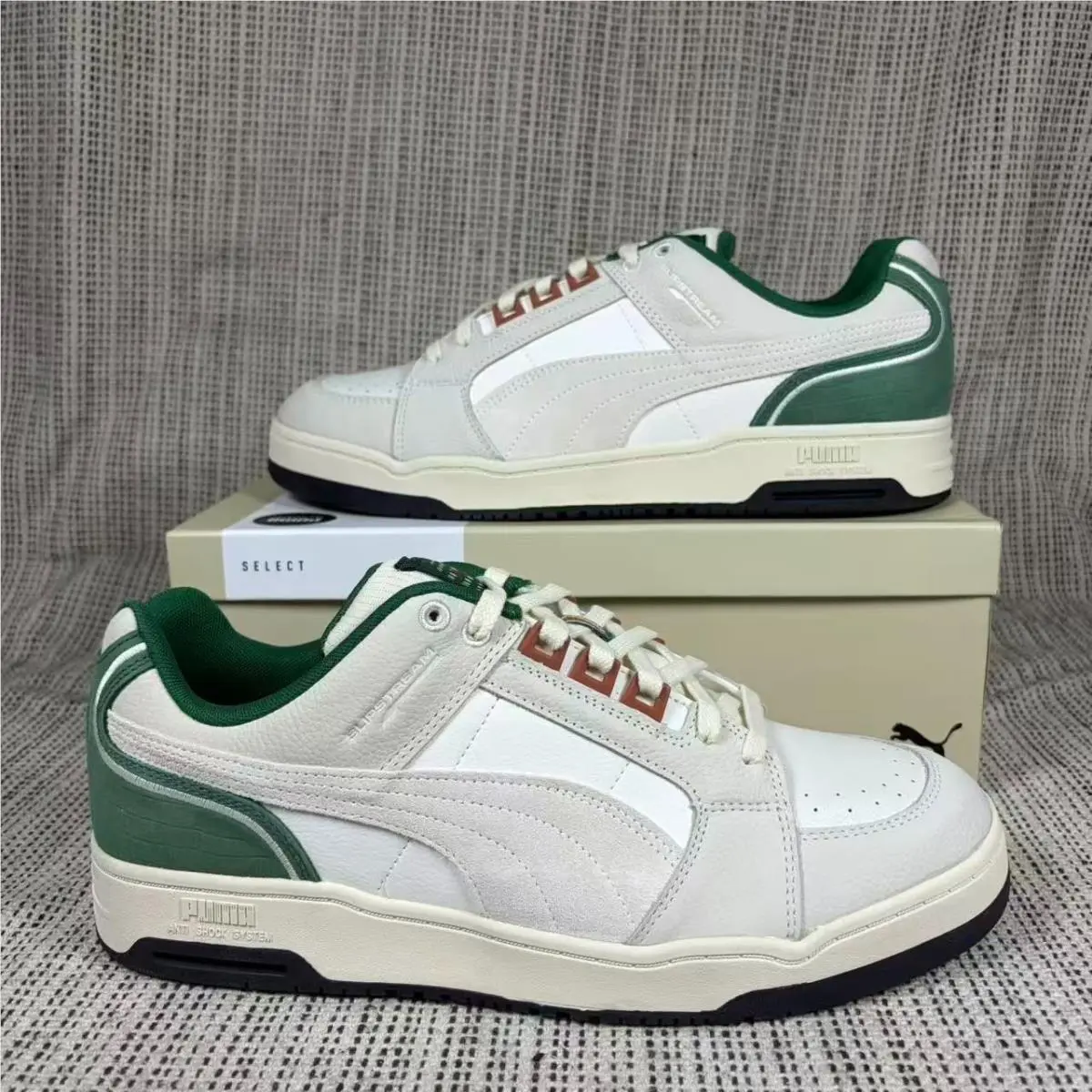 -slipstream Lo FG `off White Green` Men`s Shoes 389468-01 by Puma