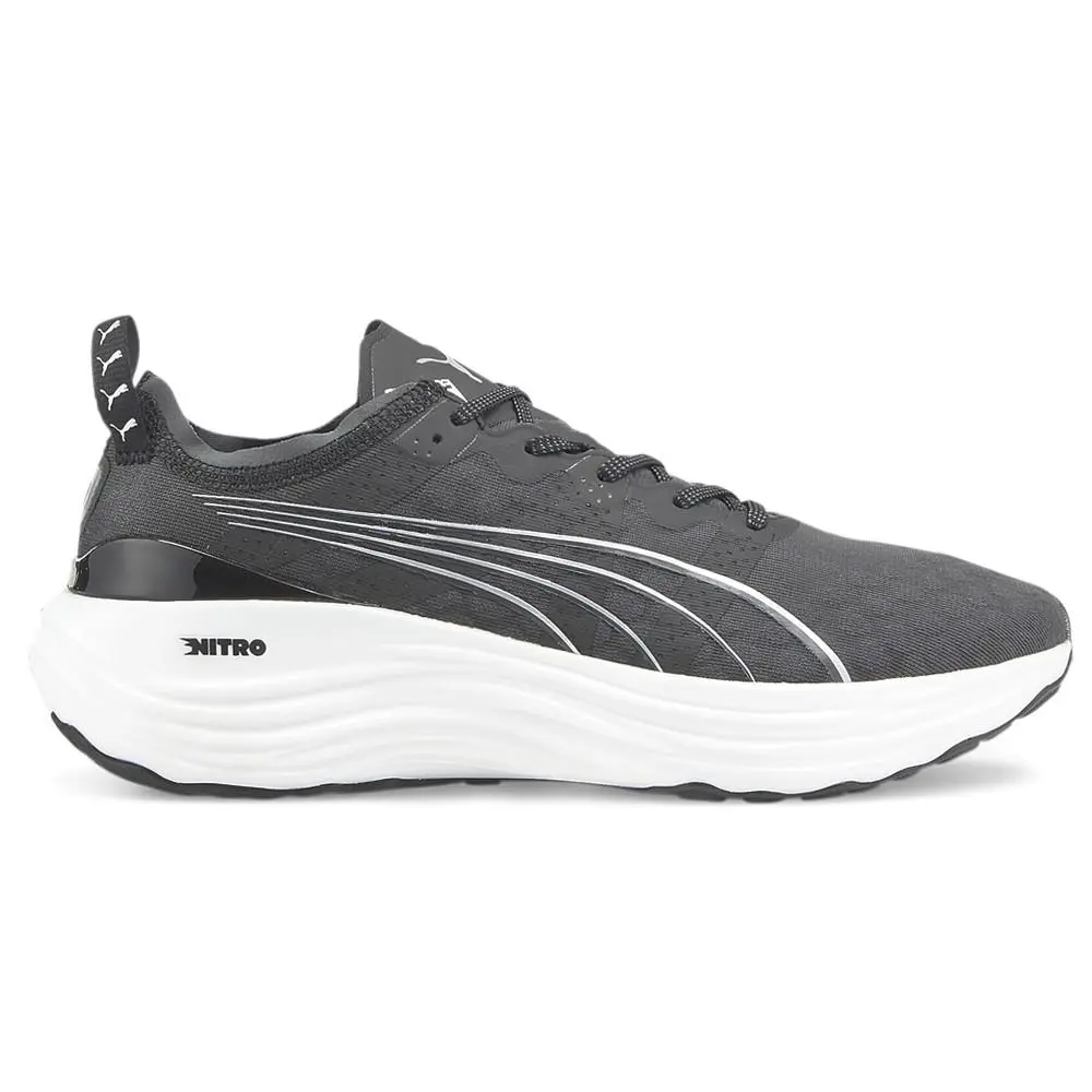 Puma Foreverrun Nitro Running Mens Black Sneakers Athletic Shoes 37775701 - Black