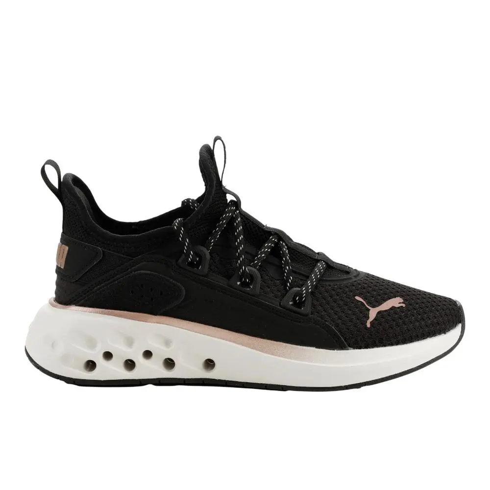 Puma Softride Frequence Street Lace Fleck Running Womens Black Sneakers Athleti