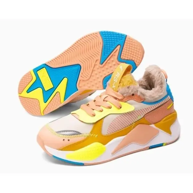 Puma Rs-x Cuddle 385517-02 Lace Up Womens Winter Sneakers Shoes Multicolor