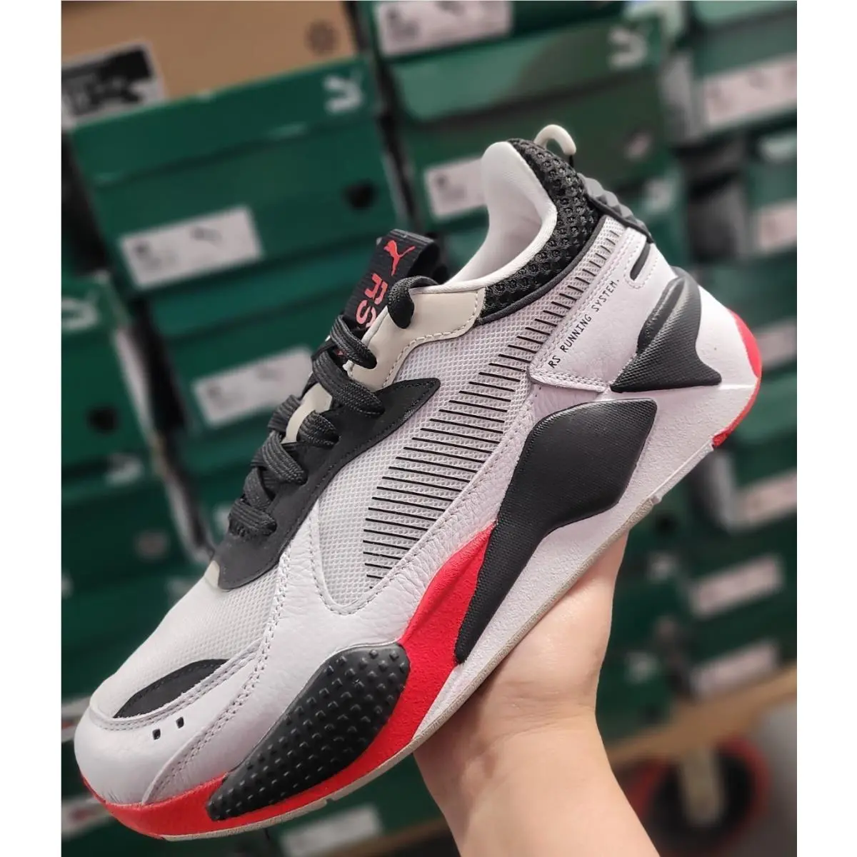 Puma Rs-x Home 386889 01 White Black Red Men`s Running Training Shoes