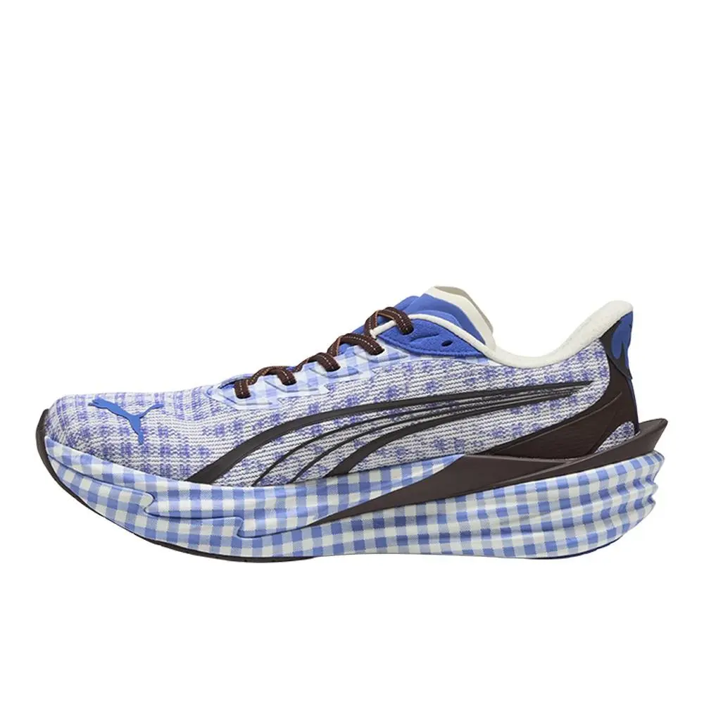 Puma shoes - PUMA Deviate Nitro 4 Check Lace Up Sneaker - 40630702 - Blue 9