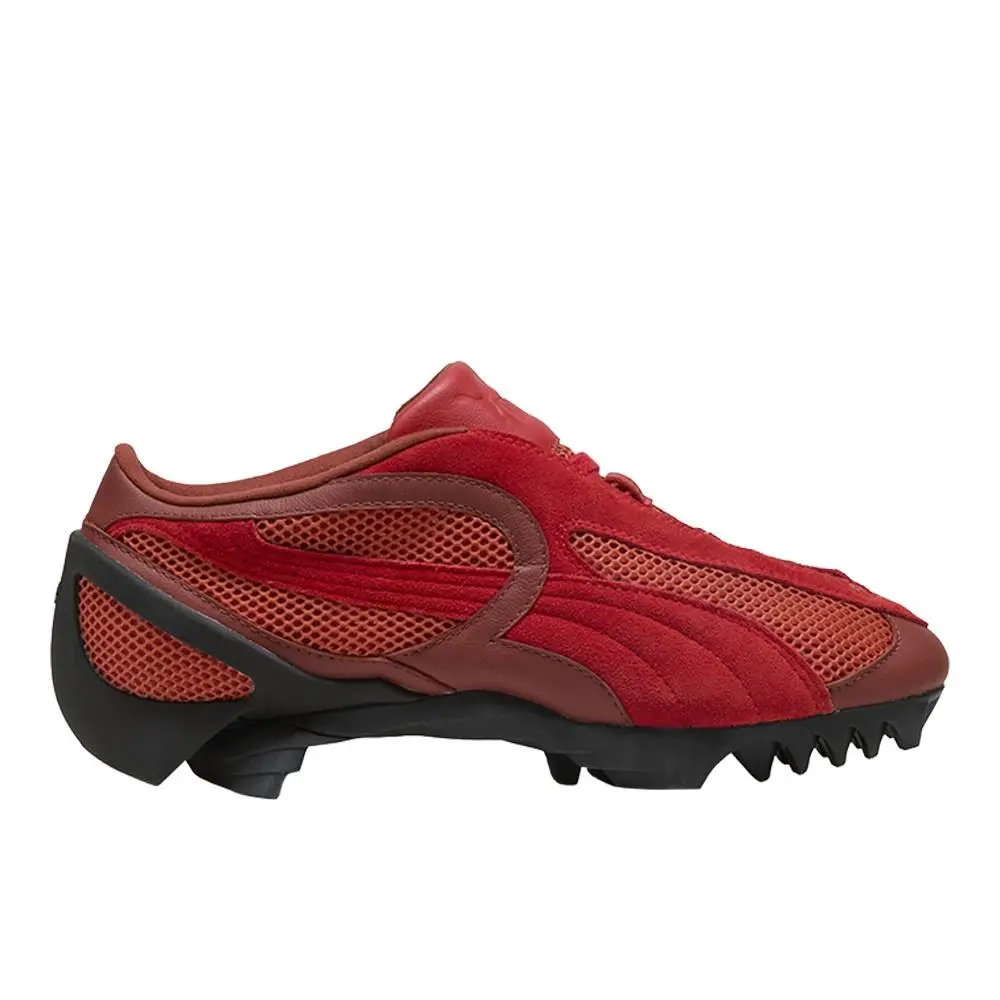 Beisser Waxed Lace Up Mens Red Sneakers Casual Shoes 40620002 by Puma