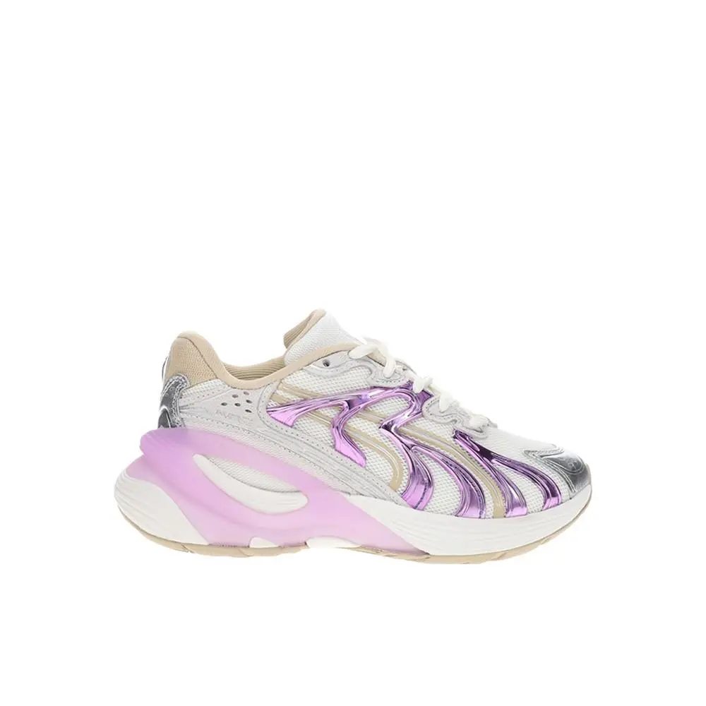 Inverse Shades Lace Up Youth Girls Off White Purple Sneakers Casual Shoes by Puma