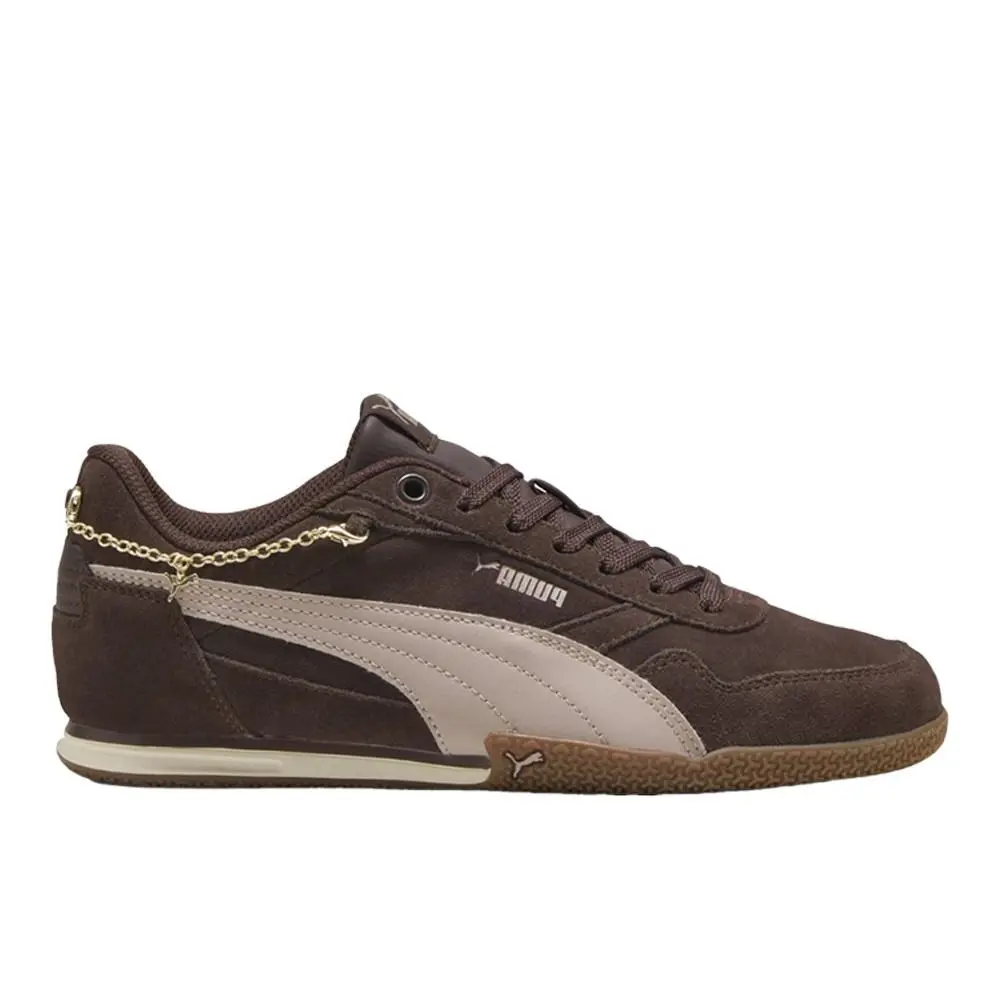 Bella Donna Suede Jewel Lace Up Womens Brown Sneakers Casual Shoes 4070040 by Puma