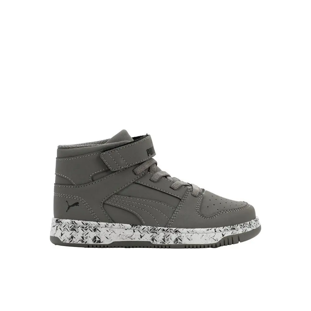 Puma Rebound Layup Nbk Trek Lace Up Youth Boys Grey Sneakers Casual Shoes 40644