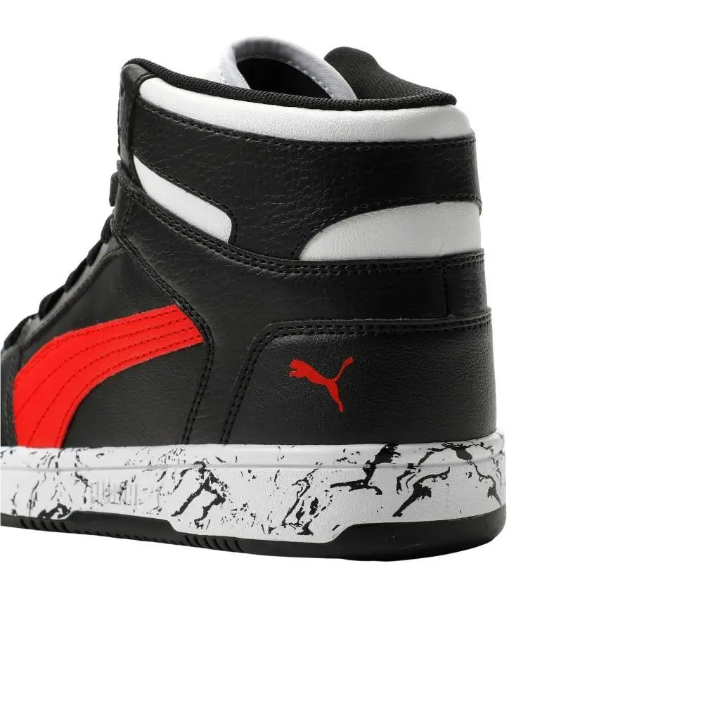 Puma shoes - PUMA Rebound Layup Rcl Marble Lace Up  Youth - 40520702 - Black 13