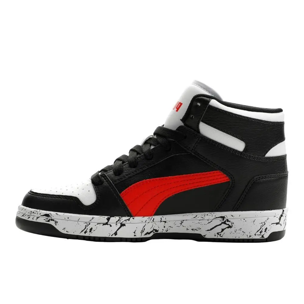 Puma shoes - PUMA Rebound Layup Rcl Marble Lace Up  Youth - 40520702 - Black 9