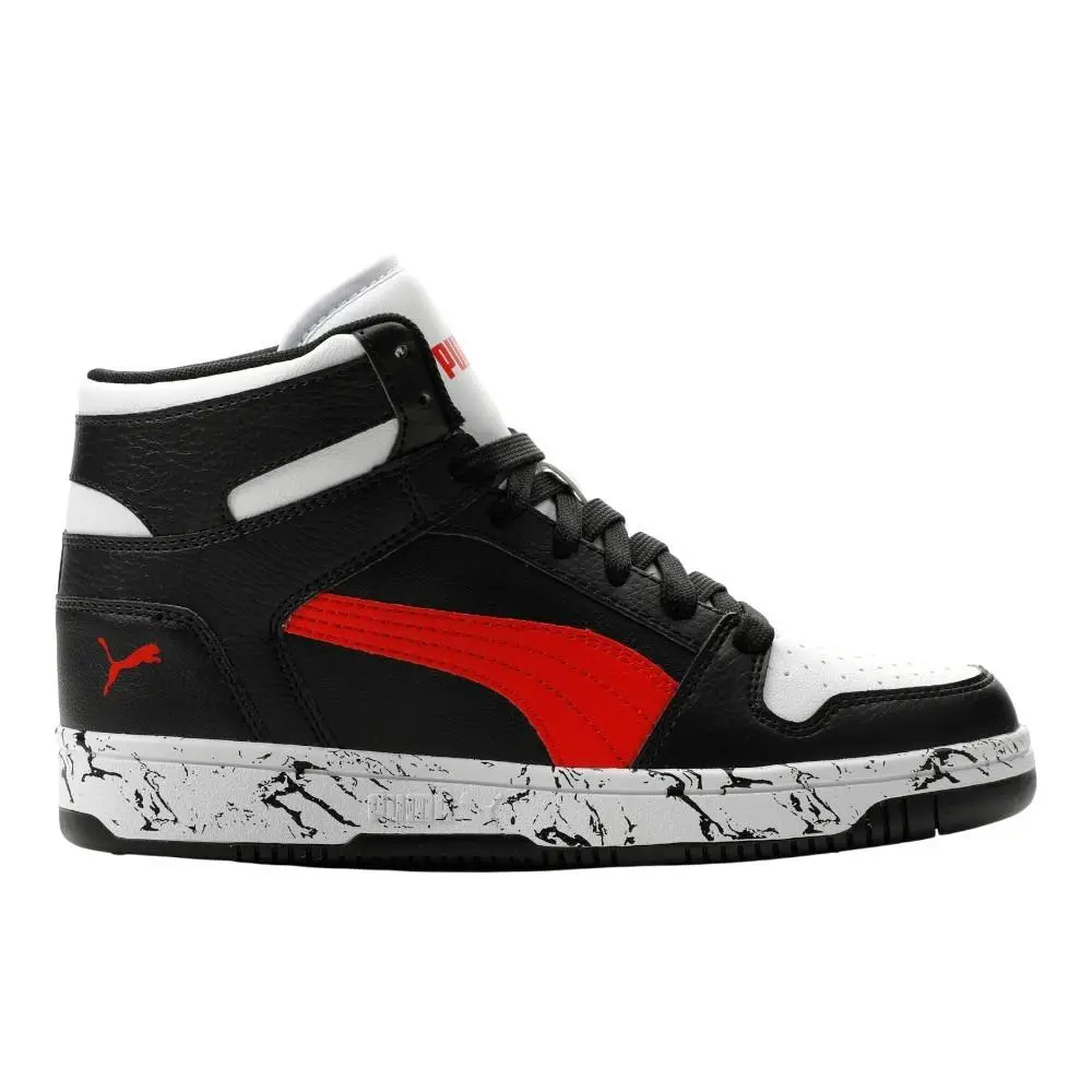 Puma shoes - PUMA Rebound Layup Rcl Marble Lace Up  Youth - 40520702 - Black 7