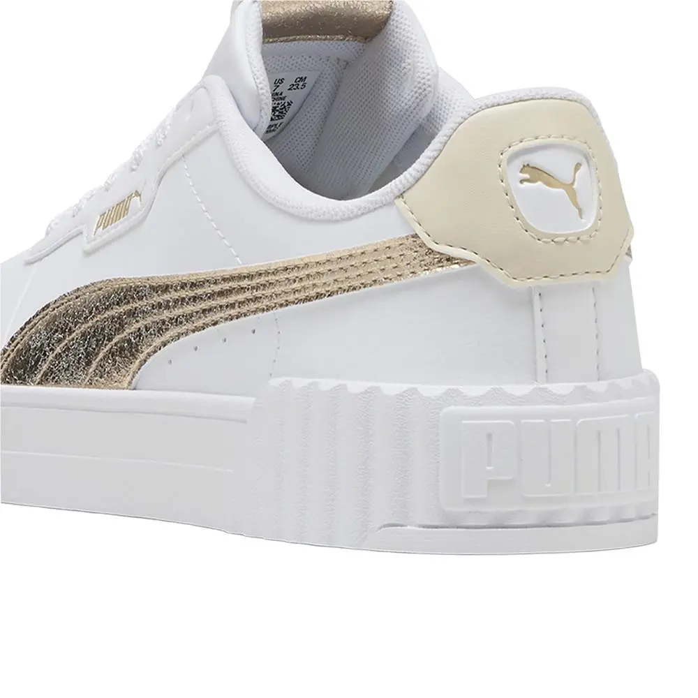 Puma shoes - PUMA Carina 3.0 Metallic Whisper Lace Up - 40451102 - White 5