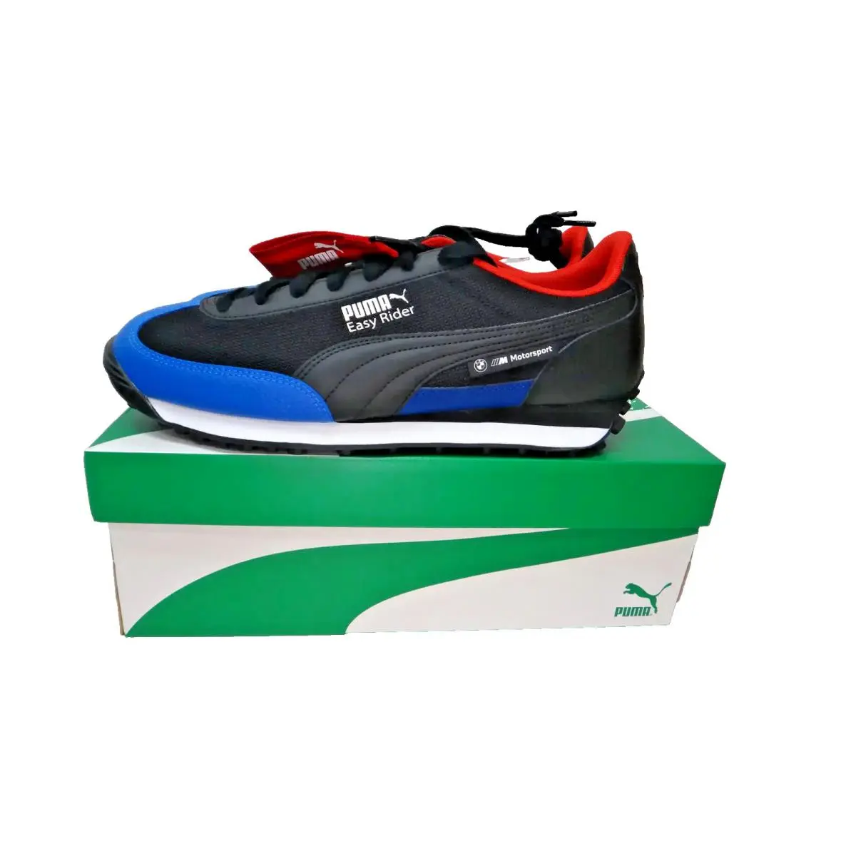 Puma Bmw Motorsport Easy Rider Men`s 12 Black Cool Cobalt Sneaker 308705