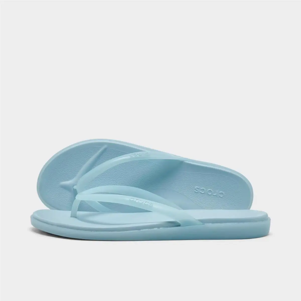 Crocs Miami Round Toe Jelly Flip Flop Sandals Sky Blue Jelly 212014 553