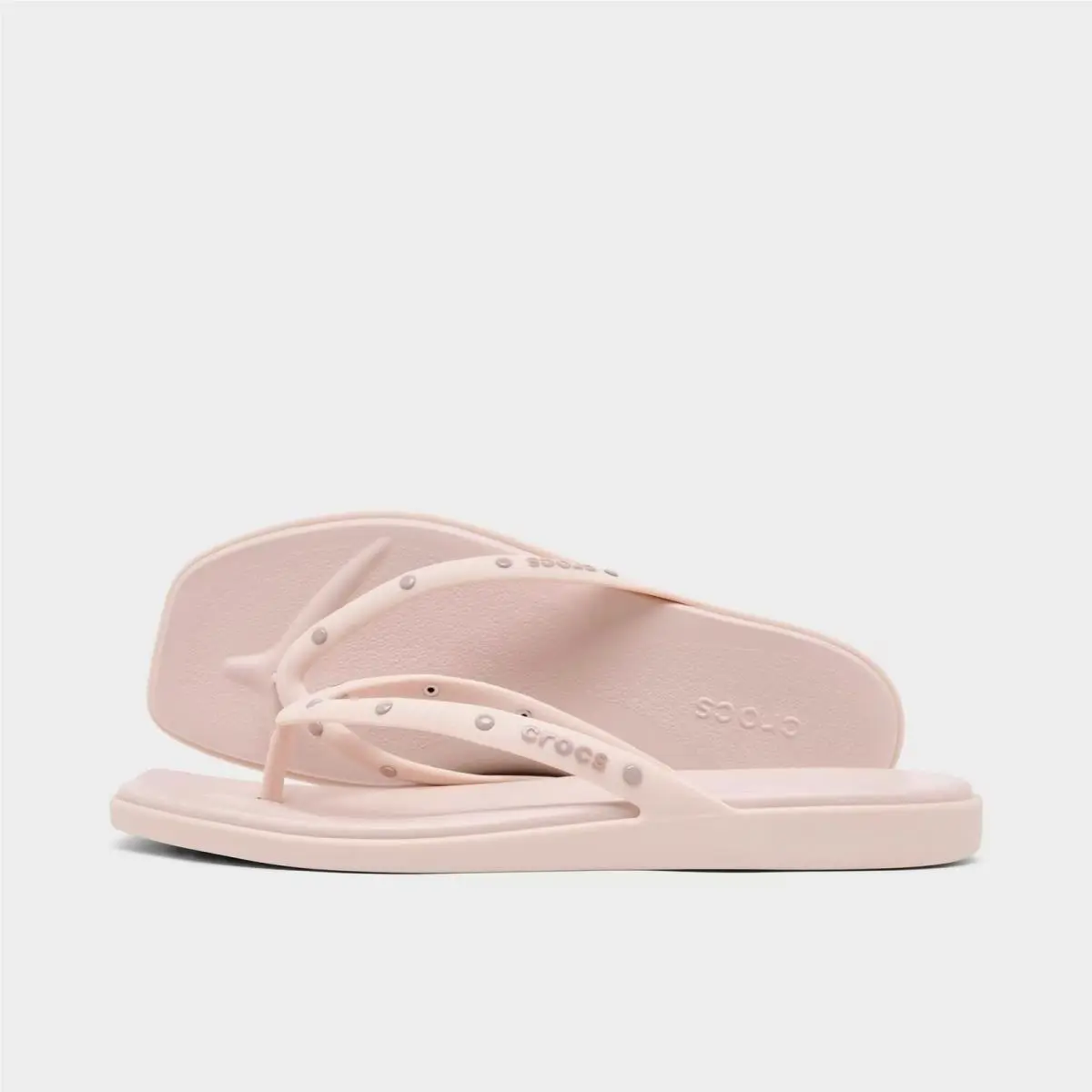 Women`s Crocs Miami Studded Flip Sandals Quartz 211471 683