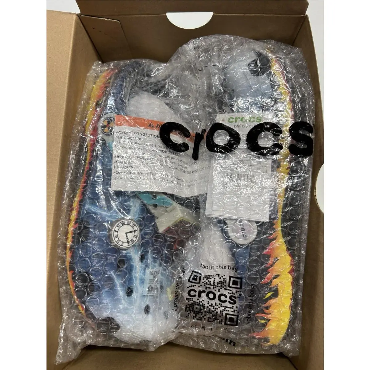 Wrapped Back To The Future Crocs Classic Clog Size M8/W10 - Item 211503-90H